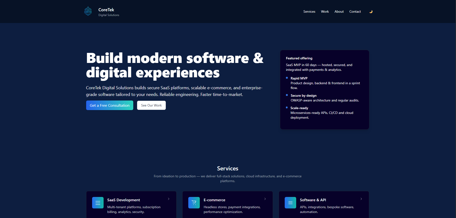 CoreTek Digital Solutions preview
